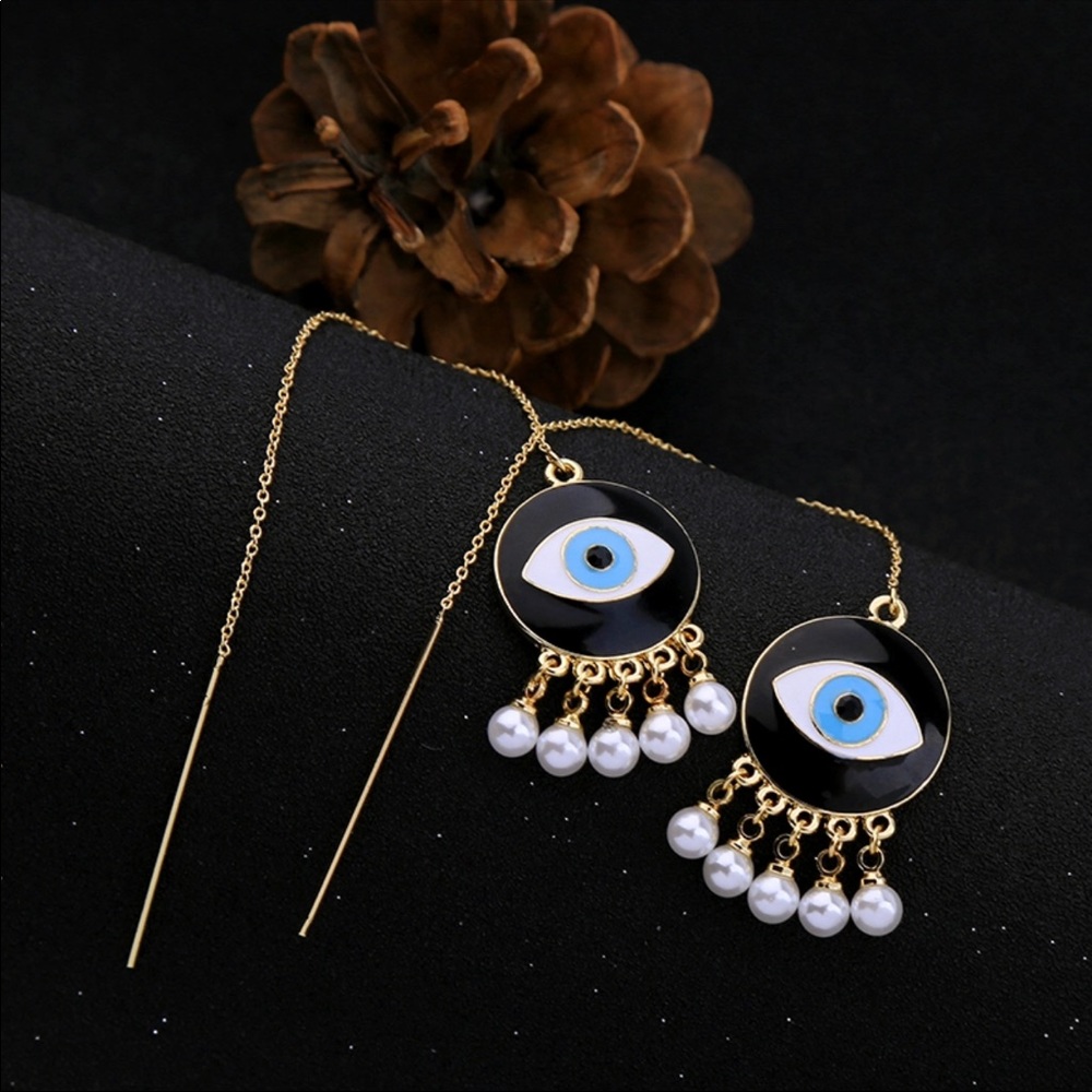 Evil eye earrings new